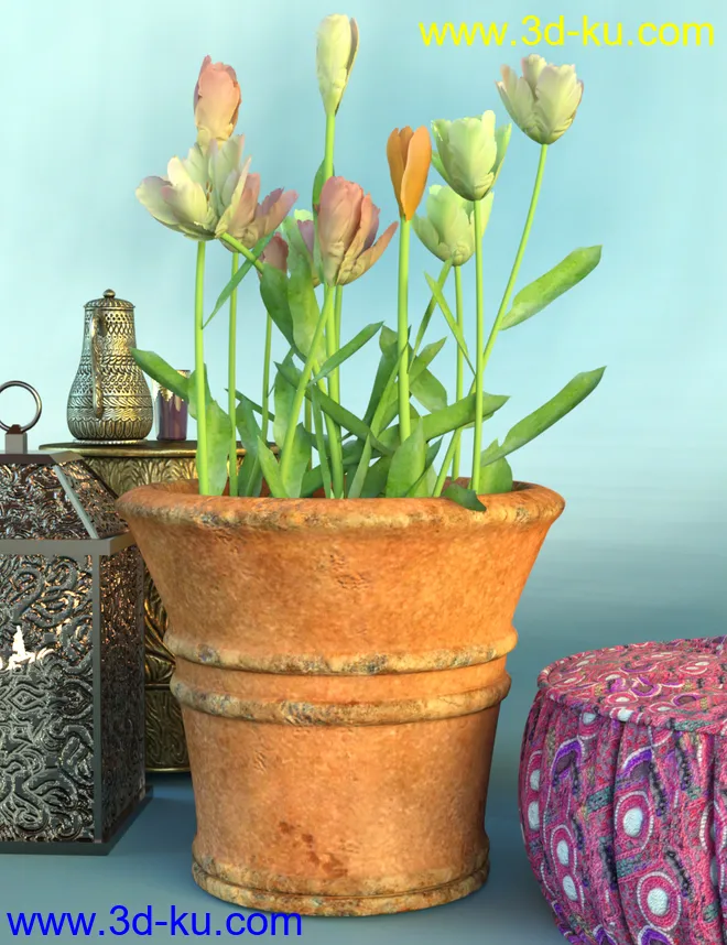 Garden Flowers Vol 2. Tulip Plants模型的图片9