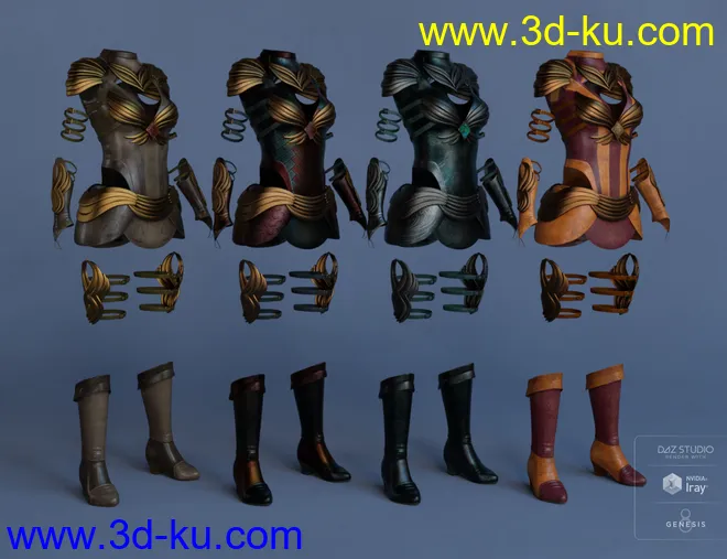 Gemini Warrior Outfit Textures模型的图片6