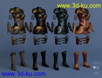 3D打印模型Gemini Warrior Outfit Textures的图片