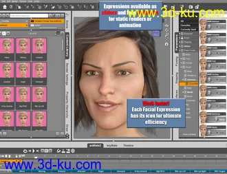 3D打印模型Genesis 8 Female(s) Expressions & Face aniBlocks的图片
