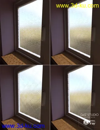 3D打印模型Geometric Deco Iray Glass Shaders的图片