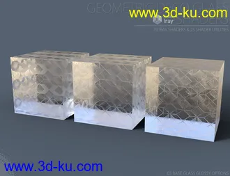 3D打印模型Geometric Deco Iray Glass Shaders的图片