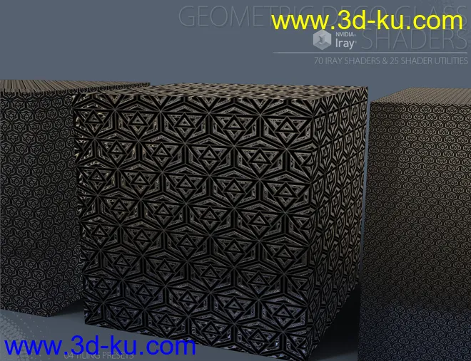 Geometric Deco Iray Glass Shaders模型的图片8