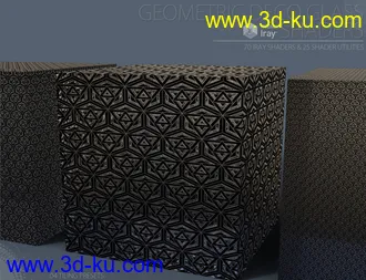 3D打印模型Geometric Deco Iray Glass Shaders的图片