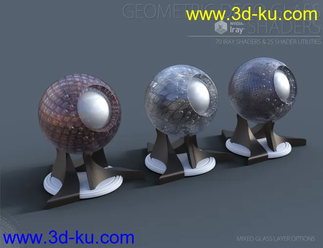 Geometric Deco Iray Glass Shaders模型的图片11