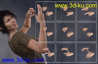 3D打印模型Give You a Hand - Hand Poses for Genesis 3 and 8 Female的图片