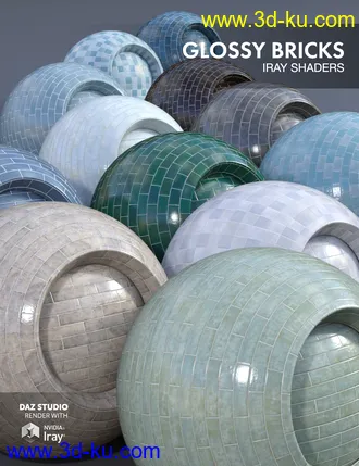 3D打印模型Glossy Bricks - Iray Shaders的图片
