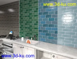 3D打印模型Glossy Bricks - Iray Shaders的图片