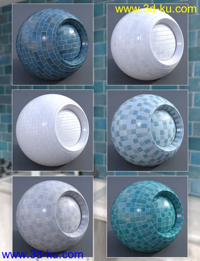 Glossy Bricks - Iray Shaders模型的图片7