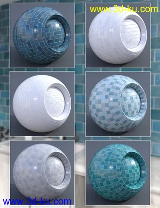 3D打印模型Glossy Bricks - Iray Shaders的图片