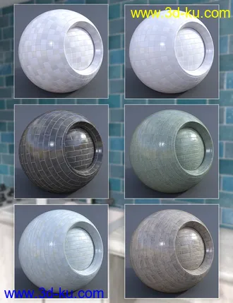 3D打印模型Glossy Bricks - Iray Shaders的图片