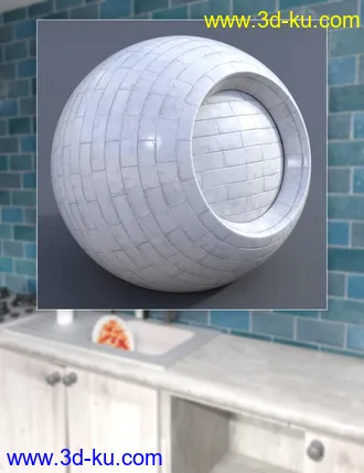 3D打印模型Glossy Bricks - Iray Shaders的图片