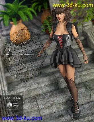 3D打印模型Goldie Locks Outfit for Genesis 3 Female(s)的图片