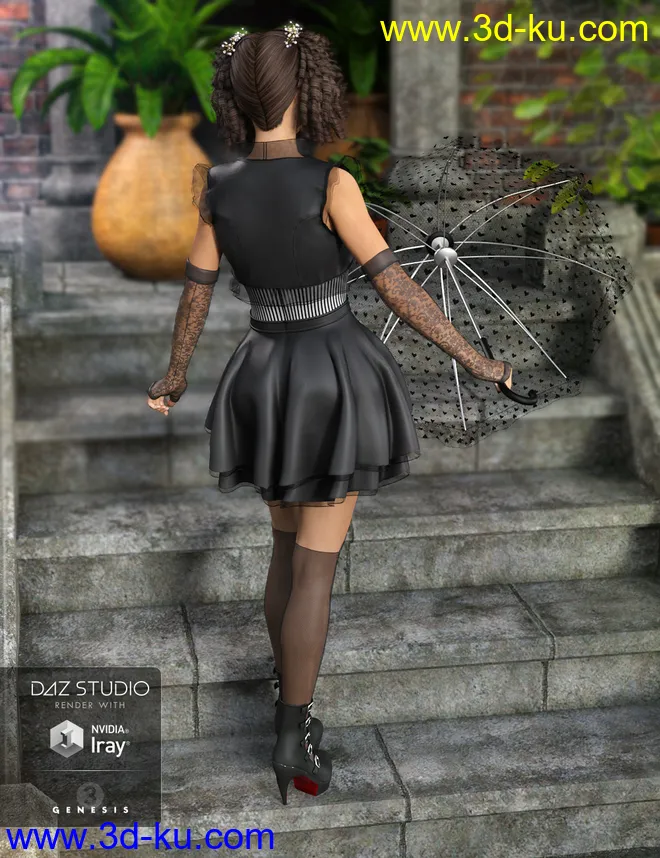 Goldie Locks Outfit for Genesis 3 Female(s)模型的图片3
