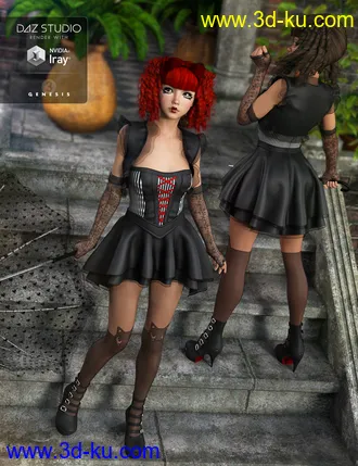 3D打印模型Goldie Locks Outfit for Genesis 3 Female(s)的图片