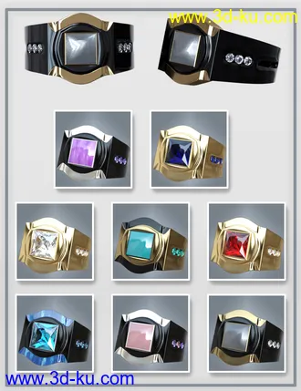 3D打印模型Gorgeous Rings for Genesis 8 Male(s)的图片