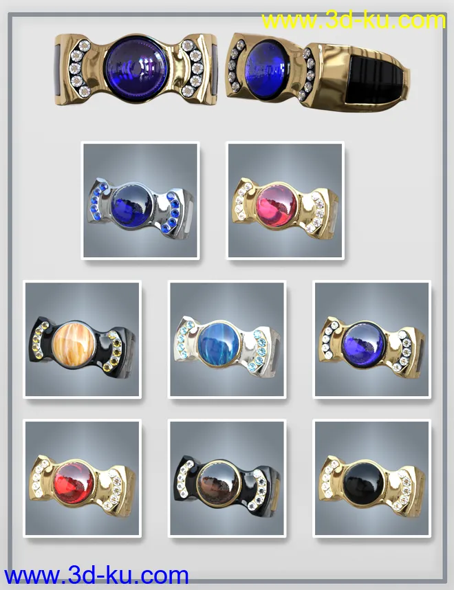 Gorgeous Rings for Genesis 8 Male(s)模型的图片4