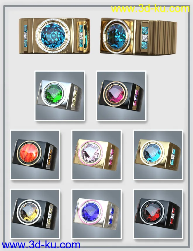 Gorgeous Rings for Genesis 8 Male(s)模型的图片5