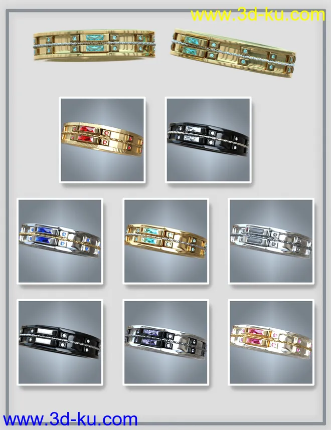Gorgeous Rings for Genesis 8 Male(s)模型的图片6