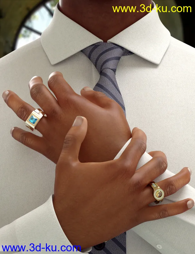 Gorgeous Rings for Genesis 8 Male(s)模型的图片7