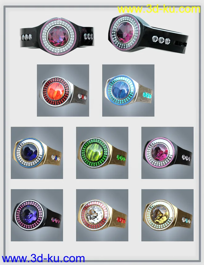 Gorgeous Rings for Genesis 8 Male(s)模型的图片8