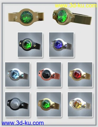 3D打印模型Gorgeous Rings for Genesis 8 Male(s)的图片