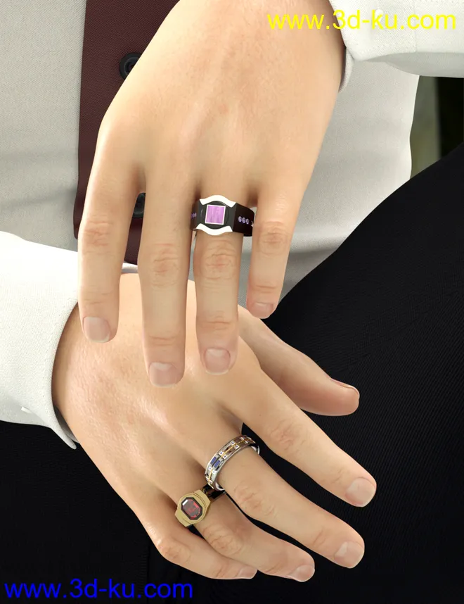 Gorgeous Rings for Genesis 8 Male(s)模型的图片11