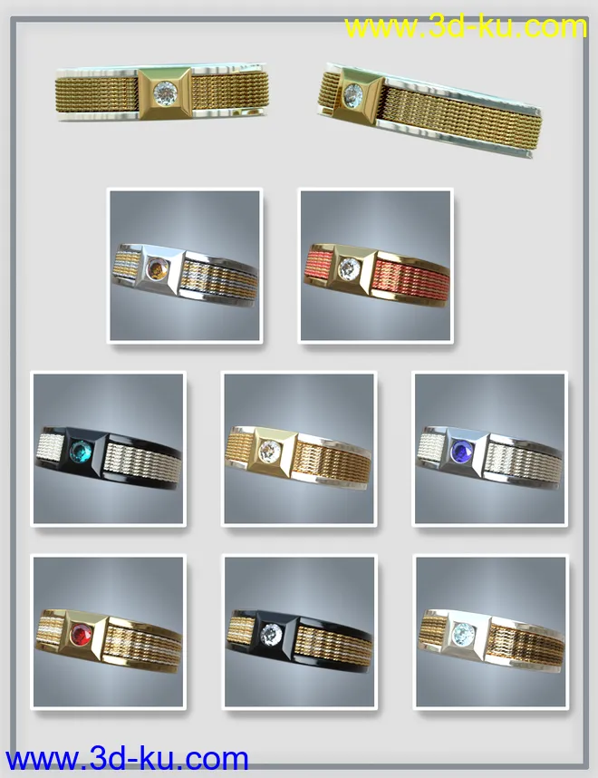 Gorgeous Rings for Genesis 8 Male(s)模型的图片12