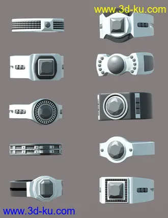 3D打印模型Gorgeous Rings for Genesis 8 Male(s)的图片