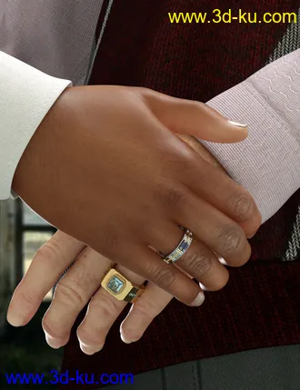 3D打印模型Gorgeous Rings for Genesis 8 Male(s)的图片
