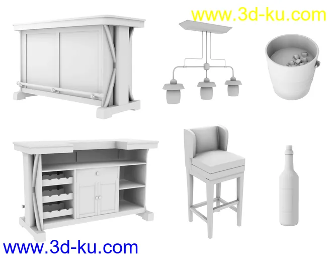 Greystone Bar Set模型的图片3