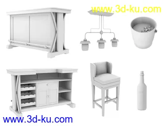 3D打印模型Greystone Bar Set的图片