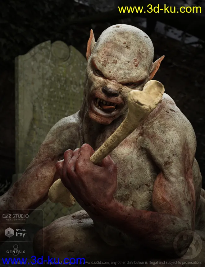 Gruesome Ghoul for Genesis 8 Male模型的图片1