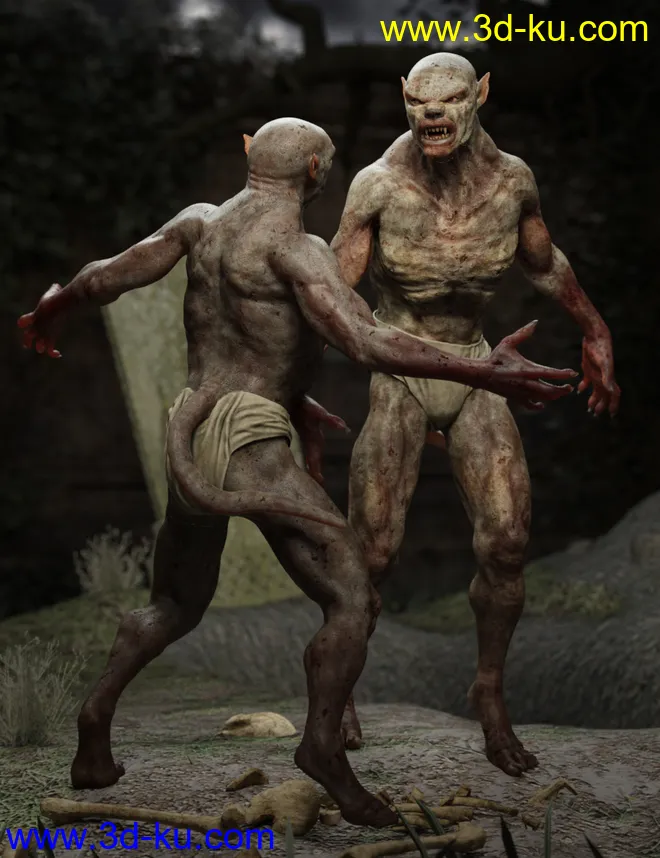 Gruesome Ghoul for Genesis 8 Male模型的图片3