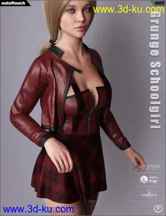 3D打印模型Grunge Schoolgirl Outfit for Genesis 8 Female(s)的图片