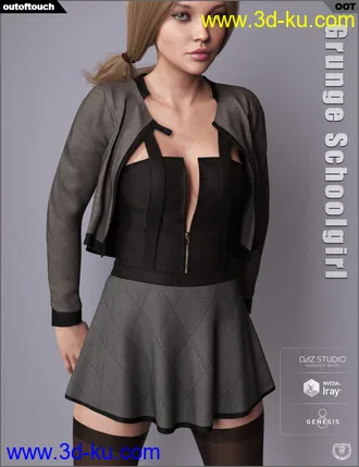 3D打印模型Grunge Schoolgirl Outfit for Genesis 8 Female(s)的图片