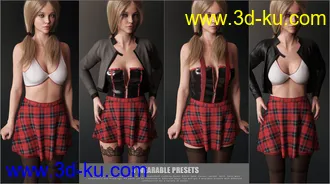 3D打印模型Grunge Schoolgirl Outfit for Genesis 8 Female(s)的图片
