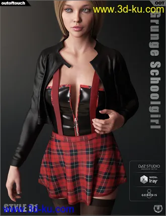 3D打印模型Grunge Schoolgirl Outfit for Genesis 8 Female(s)的图片