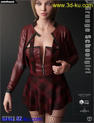 3D打印模型Grunge Schoolgirl Outfit for Genesis 8 Female(s)的图片