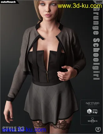3D打印模型Grunge Schoolgirl Outfit for Genesis 8 Female(s)的图片