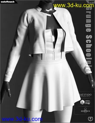 3D打印模型Grunge Schoolgirl Outfit for Genesis 8 Female(s)的图片