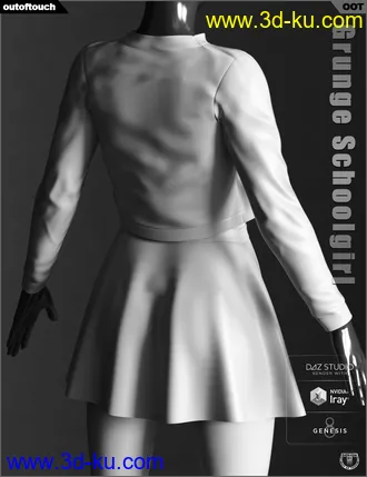3D打印模型Grunge Schoolgirl Outfit for Genesis 8 Female(s)的图片
