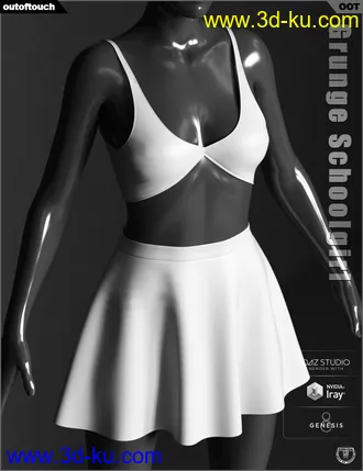3D打印模型Grunge Schoolgirl Outfit for Genesis 8 Female(s)的图片