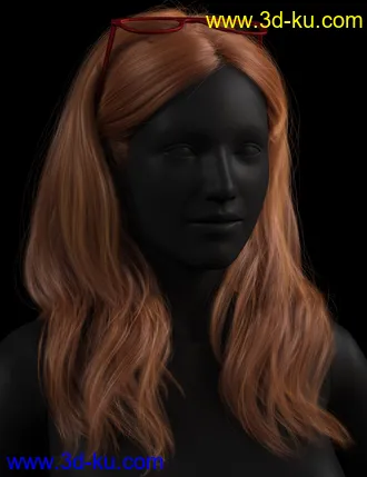 3D打印模型Hair and Glasses for Genesis 3 and 8 Female(s)的图片