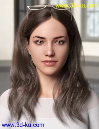 3D打印模型Hair and Glasses for Genesis 3 and 8 Female(s)的图片