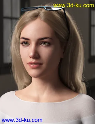 Hair and Glasses for Genesis 3 and 8 Female(s)模型的图片5