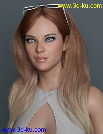 Hair and Glasses for Genesis 3 and 8 Female(s)模型的图片9