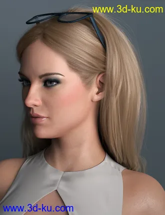 Hair and Glasses for Genesis 3 and 8 Female(s)模型的图片10