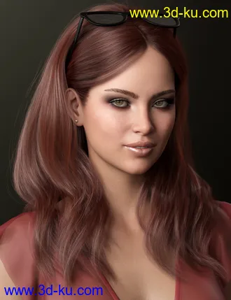 Hair and Glasses for Genesis 3 and 8 Female(s)模型的图片11