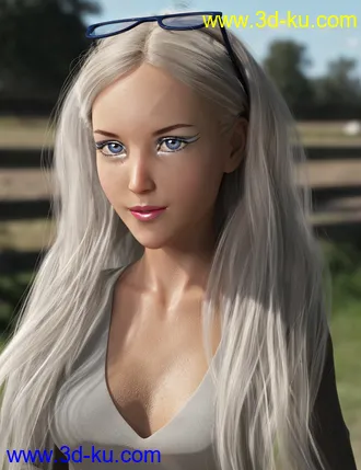 3D打印模型Hair and Glasses for Genesis 3 and 8 Female(s)的图片